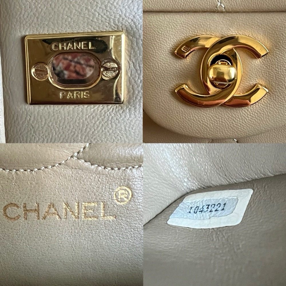 ❌SOLD❌Chanel Classic Vintage Medium Beige Double Flap Bag - Picture 11 of 11